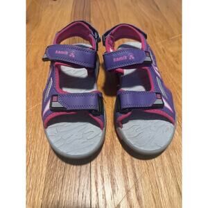 Kamik big kids shoes size 4  sandals pink and purple